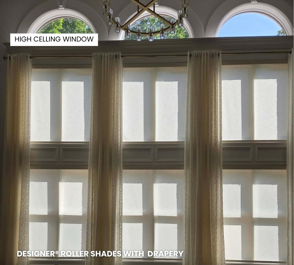 High-Ceiling Designer® Roller Shades